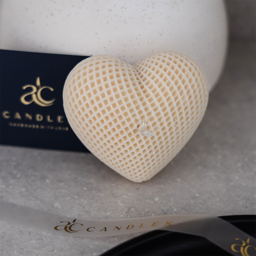 Textured Heart Candle